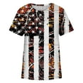 thumbnail image 4 of Patlollav Women Clothes,Womens Independence Day Summer Round-Neck T-Shirt Print Short Sleeve Tops, 4 of 5