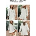 thumbnail image 6 of MLDRA Women’s Fall Dresses Long Sleeve Crew Neck Pleated Midi Tunic Dress Casual Flowy Pullover Sundress Loose Fit Fashion 2025 White, 6 of 6