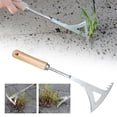 thumbnail image 2 of Crack Weeder, Ongmies Stainless Steel Crevice Weeding Tool, L-Shaped Weeding Tool with Wood Handle for Garden, Yard, Patio & Terrace, 2 of 9