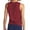 Red, variant on Nlife Women Sleeveless Mesh Split Back Solid Color Yoga Tank Top