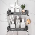 thumbnail image 1 of Estante de ducha de esquina Hoomtaook, 2 niveles, sin perforaciones, baño, 1 of 7