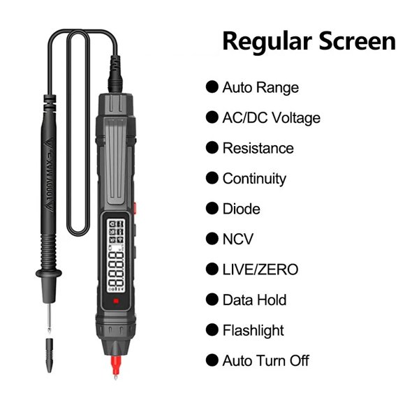 Smart Digital Multimeter 4000 Counts Non Contact High Precision Voltage Detector Pen Auto Range Capacitance OHm NCV Tester