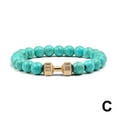 thumbnail image 4 of ZOUBAOQ Dumbbell Bracelet For Men,Gym Fitness Barbell Bracelet,Natural Stone Dumbbell Rock Volcanic Bracelets,Natural Beads Anxiety, 4 of 9