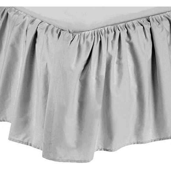 American Baby Company Ultra Soft Microfiber Ruffled Porta/Mini-Crib Skirt, Grey, for Boys and Girls