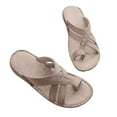thumbnail image 2 of Jsaierl Womens Flat Sandals Dressy Summer Open Toe Sandals Comfy Hollow Out Sandals Walking Breathable Sandal Size 6, 2 of 5