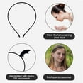 thumbnail image 4 of 20 Pack 0.5CM Plain Black Cloth Fabric Covered Thin Slim Hard Metal Headband Wire Hairband Elastic Hair Hoop Holder Clasp Tiara Crown for Women Men Headpiece Craft DIY Accessories, 4 of 4