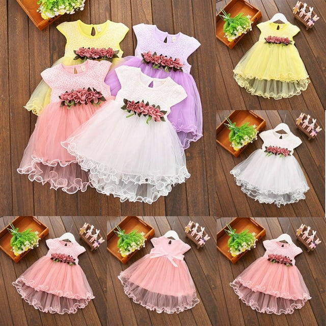 Toddler Infant Kids Baby Girls Tulle Tutu Dress Princess Party Dresses