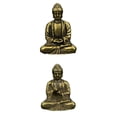 thumbnail image 1 of Adornos de Buda de meditación Zulema estatua de Sakyamuni pequeña Mini estatua de latón Sakyamuni, 1 of 8