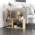 thumbnail image 1 of JV Home Homeania Collection Table d'Appoint Moderne avec Étagères pour Rangement, 24 Pouces, Sonomo, 1 of 7