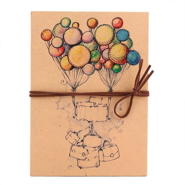 DIY Scrapbook Album, Ballon Cover Foldable Album Scrapbook, for Baby Shower Gift Mothers' Day Birthday Gifts Anniversary