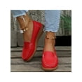 thumbnail image 4 of Harsuny Ladies Driving Lightweight Loafers Casual Low Top Soft Moccasins Red 5.5, 4 of 5