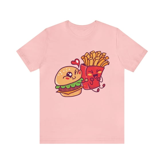 Hamburger and Fries Kawaii, Burger Lover T-Shirt