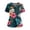 Green, variant on Women's Short Sleeve Hawaiian Print Scrubs, Scrub Tops for Women Breathable Workwear Scrubs Loose Fit Shirts V-Neck with Pockets