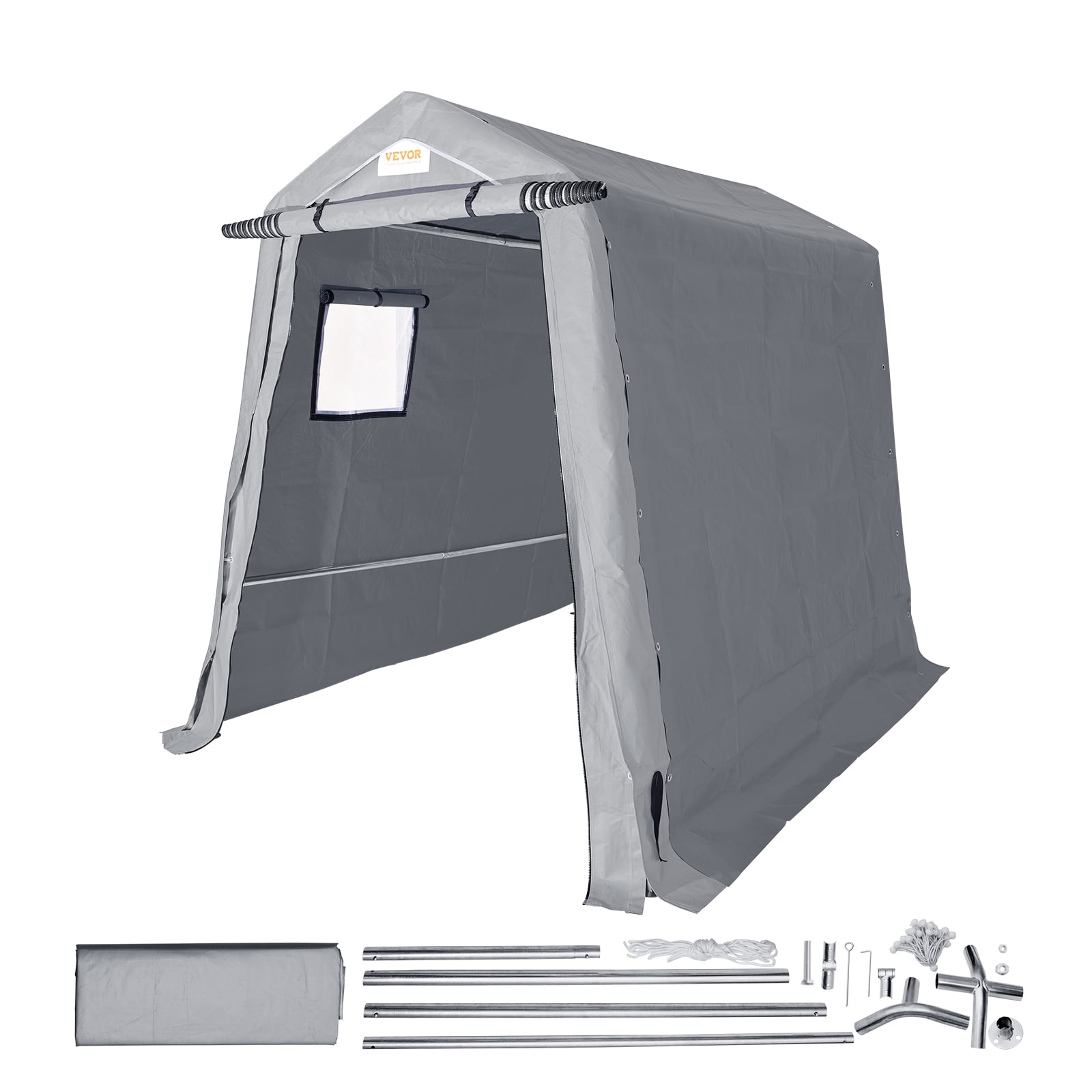 BENTISM Portable Shed Outdoor Storage Shelter, 6x8x7 ft Heavy Duty