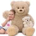 thumbnail image 5 of Tezituor 39.4" Giant Teddy Bear Stuffed Animal Large Soft Stuffed Bear with Baby Plush Toy, 5 of 9