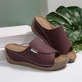 thumbnail image 5 of Norvail Womens Fashion Comfortable Breathable Platform Slides Wedge Sandals with Stitching Detail Casual Summer Mules Open Toe Arch Support, 5 of 5
