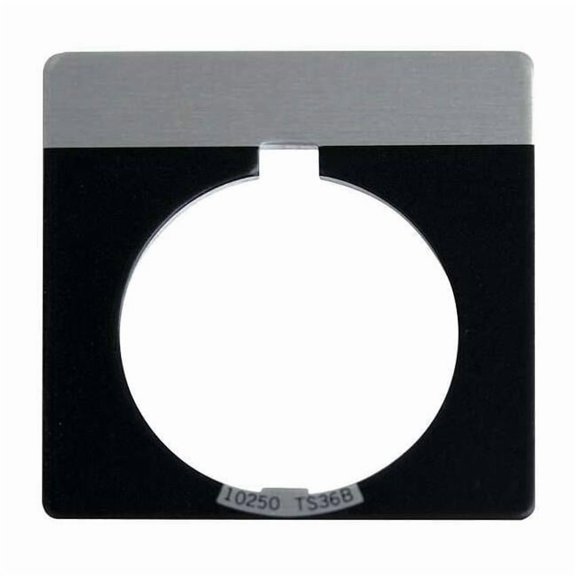 Eaton Cutler-Hammer Blank Legend Plate,Square,Black 10250TS36