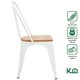 thumbnail image 2 of Set De 2 Sillas Tolix Con Asiento De Madera Para Comedor Interior Exterior blanco, 2 of 9