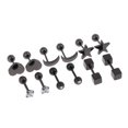 thumbnail image 3 of 6 pares de pendientes femeninos de acero inoxidable con rosca de bola, Negro Sunnimix Aretes de acero inoxidable, 3 of 8