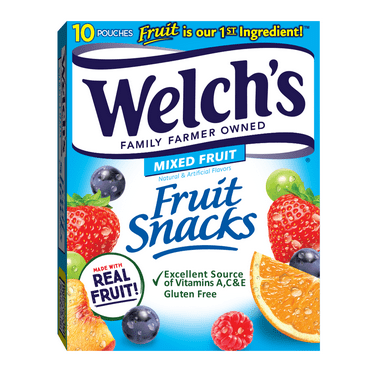 Welch's Fruit Snacks, Mixed Fruit, 10 Pouches - Gluten & Fat Free