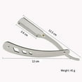 thumbnail image 5 of Men Shaving Barber Tools Hair Razor and Blades Antique Black Folding Shaving Knife Unisex Hair Removal (Without Blade), 5 of 7