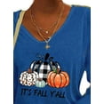 thumbnail image 4 of FASHIONWT Women Long Sleeve V-Neck Tops Halloween Sweatshirt, 4 of 4