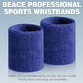 thumbnail image 2 of Sweatbands Sports Wristband for Men & Women - Moisture Wicking Athletic Cotton Terry Cloth Sweatband for Tennis, Basketball, Running, Gym, Working Out, 2 of 5