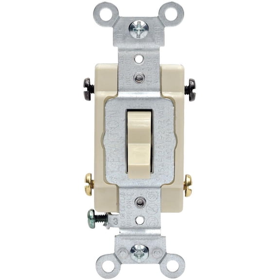 Leviton 3016782 20A 4-Way Toggle AC Quiet Switch, Ivory
