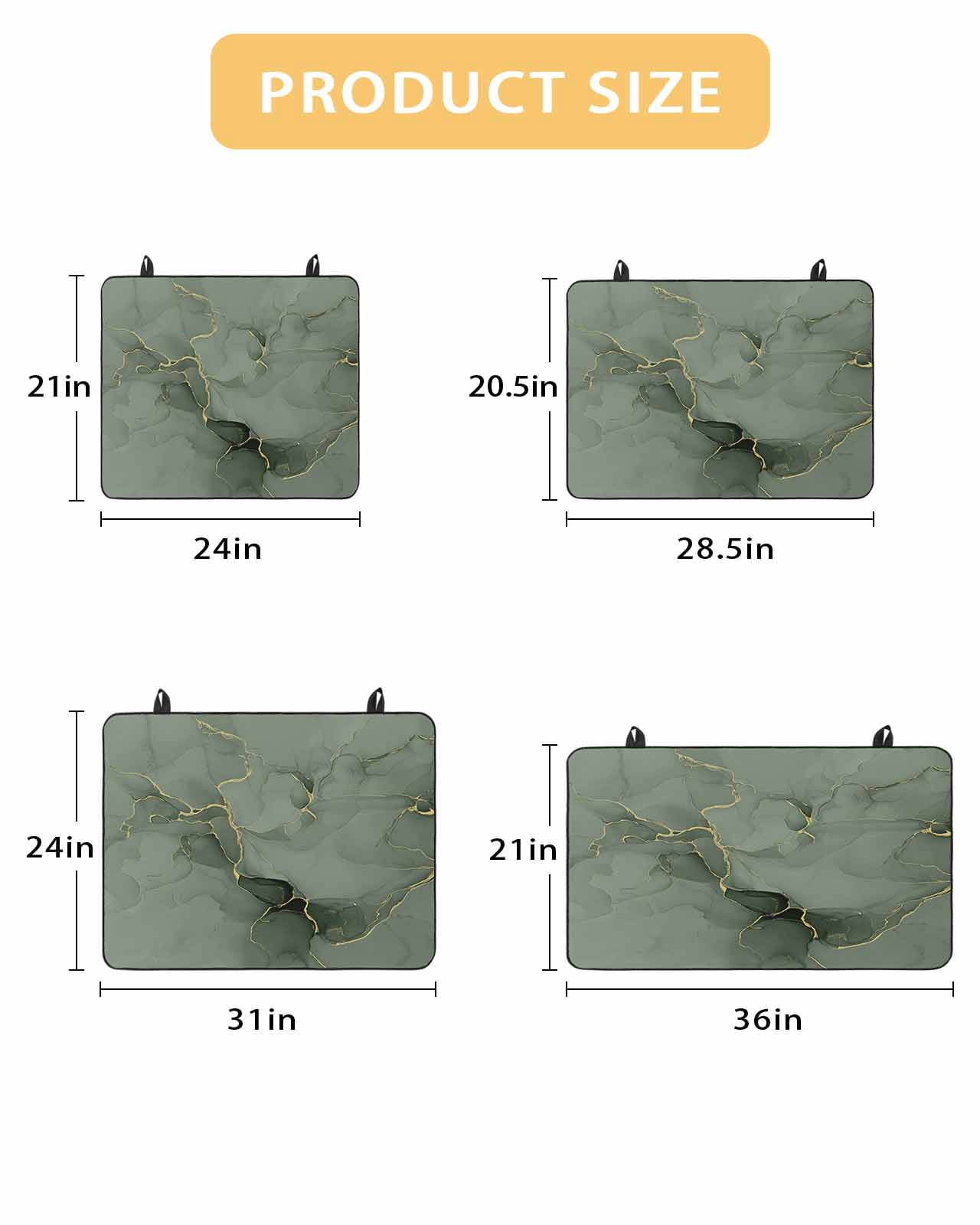 nqOlkjepod Large Induction Cooktop Protector Mat 24"x21", Sage Green Marble Stove Top Covers for Electric Stove, Modern Abstract Art Ink Painting Stove Burner Cover Mats, Glass Top Stove Cover
