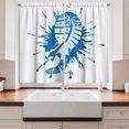 thumbnail image 2 of Ambesonne Running Kitchen Curtains, Footwear Print Paint Splash, 55"x45", Sea Blue White, 2 of 3