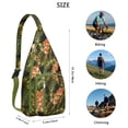 thumbnail image 4 of Boho Tropical Sling Backpack – Botanical Jungle Leaves & Monstera Print, Fashionable Multi-Functional Daypack, 4 of 4