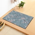 thumbnail image 3 of 3x4ft Floral Area Rug, Flower Leaf Design, Non-Slip And Washable Mat Retro Theme Easy To Clean Rugs Living Room Bedroom Kitchen Decor Blue-Purple, 3 of 7