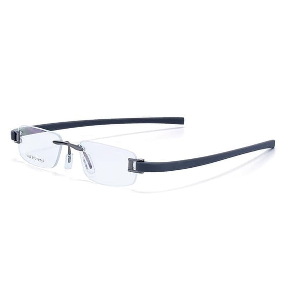 RSINC Rimless frame/eyeglass/Spectacle, Optical, Prescription, For Men And Women, Modern, Unisex, Business, Collage, Fashion, School, Ladies, Sports Tag Gun Grey 5069-51-18-140