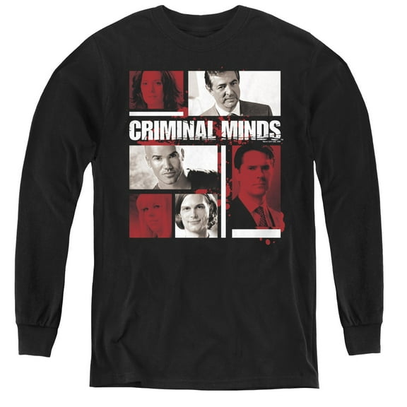 Criminal Minds - Character Boxes - Youth Long Sleeve Shirt - Large