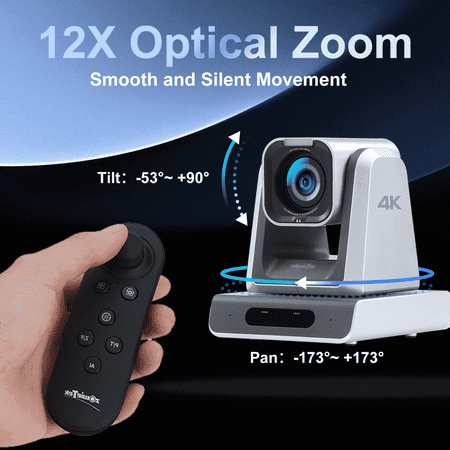 Zowietek ZowiePTZ 4K PTZ Conference Camera with 12X Optical Zoom and HDMI Output