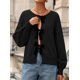 thumbnail image 4 of Suéter PRETTYGARDEN con Lazo Frontal Manga Larga Negro XL, 4 of 8