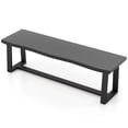 thumbnail image 1 of Costway 56.5"L Large Table Bench Wood Dining Bench with Wavy Edge & Metal Frame Black, 1 of 10