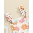 thumbnail image 5 of Bagilaanoe Little Girl Summer Jumpsuit Toddler Sleeveless Floral Print Romper Denim Overalls Shorts 6M 12M 18M 24M 3T 4T 5T 6T Kids Short Pants Summer Clothes, 5 of 7