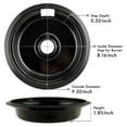 thumbnail image 4 of Range Kleen P109102X Style F Black Porcelain Drip Bowls, 2 Pack 1 small and 1 large, 4 of 7