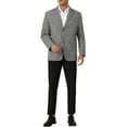 thumbnail image 2 of INSPIRE CHIC Houndstooth Blazer for Men's Classic Fit Business Two Button Plaid Sports Coat, 2 of 6