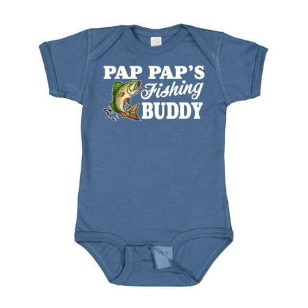 

Inktastic Pap Pap s Fishing Buddy with White Text Gift Baby Boy Bodysuit