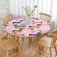 thumbnail image 3 of Colorful Funny Dachshund Round Fitted Tablecloth with Elastic Edge,Dining Table Cover Waterproof,Outdoor Round Tablecloth for Camping,Dining,Indoor and Outdoor, 3 of 7