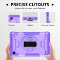 thumbnail image 4 of Shockproof Case for Samsung Tab A7 Lite 8.7 T220 T225, Military Grade Protection Rotating Stand Hand Strap Shoulder Strap Kids Friendly Bumper Rugged Case for Galaxy Tab A7 Lite 8.7",Purple, 4 of 8