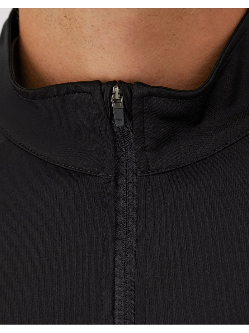 Hanes Cool DRI Men's Quarter Zip Pullover Black S - Walmart.com
