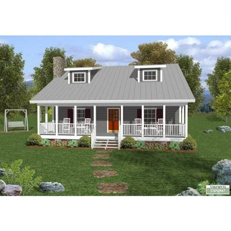 TheHouseDesigners-6619 Cottage House Plan with Basement Foundation (5 Printed Sets)