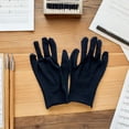thumbnail image 3 of 12 pares de guantes de algodón para protección laboral, cómodos guantes de trabajo, manoplas para protección de manos, color negro, talla (fina M)., 3 of 7