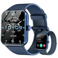 thumbnail image 1 of IOWODO Smart Watch for Women Men, Bluetooth Call(Answer/Make Calls/Push Message), 1.85" Touch Screen Fitness Watch, with 100+ Sports Modes,IP68 Waterproof, for Android iPhone Samsung, Blue, 1 of 7