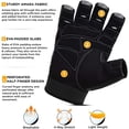 thumbnail image 4 of RDX Weight Lifting Gloves for Gym Workout - Leather Wrist Strap, Breathable with Anti Slip Palm Protection - Great Grip for Fitness, Bodybuilding, Powerlifting, Strength Training, Cycling, Exercise, 4 of 9