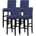 thumbnail image 1 of Housses de Chaise de Comptoir de Pub Réutilisables Housse Extensible Amovible Lavable Ensemble de 4 (86-Marine), 1 of 6