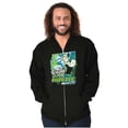 thumbnail image 3 of Cool Popeye Raised By the Hustle Men Big & Tall Zip Hoodie Brisco Brands 5X, 3 of 5